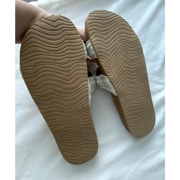 REEF Womens Cushion Vista Thread Braided White Cork Sandals Size 8 - Picture 4 of 5